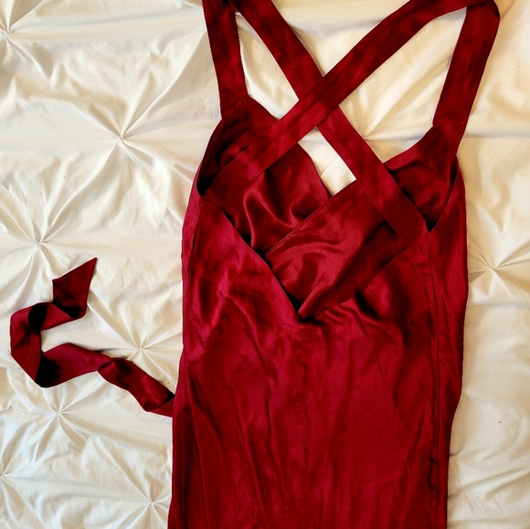 Michelle Mason silk dress size 8 color red - Picture 2 of 9